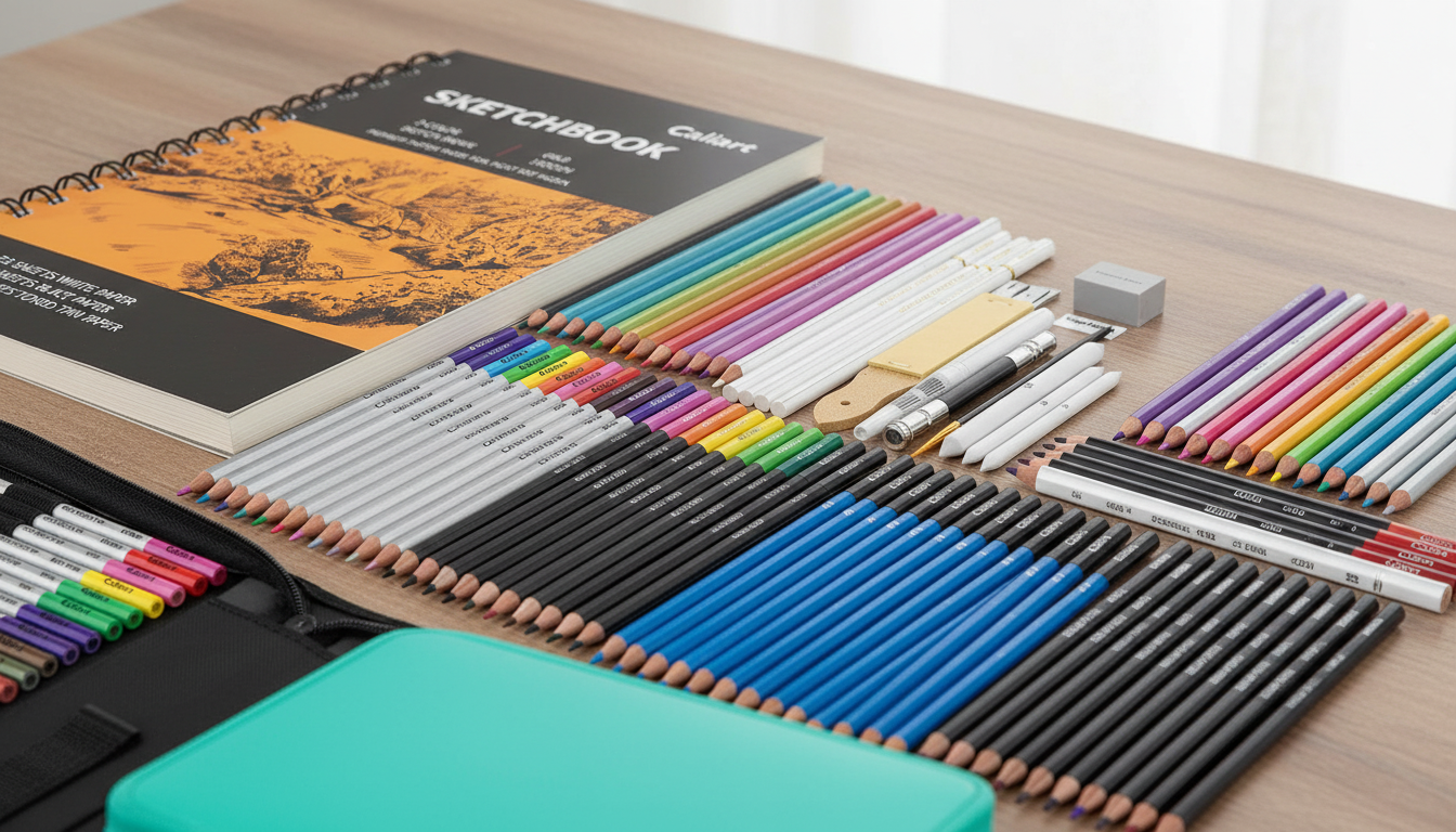 Caliart sketch and drawing kit contents
