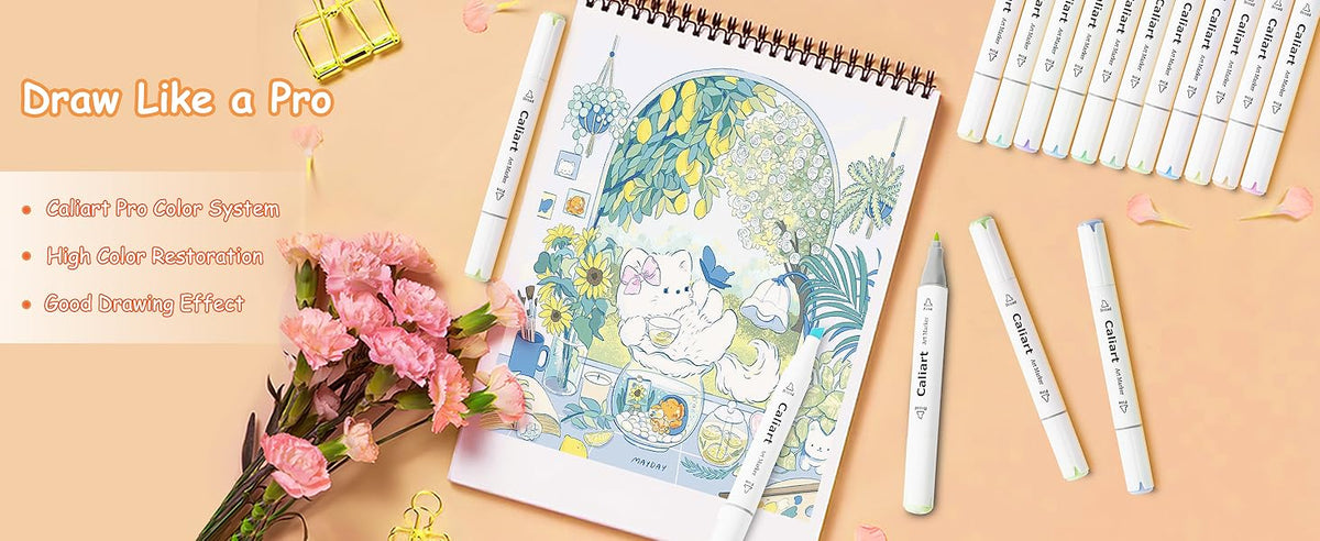 Caliart alcohol markers color swatches