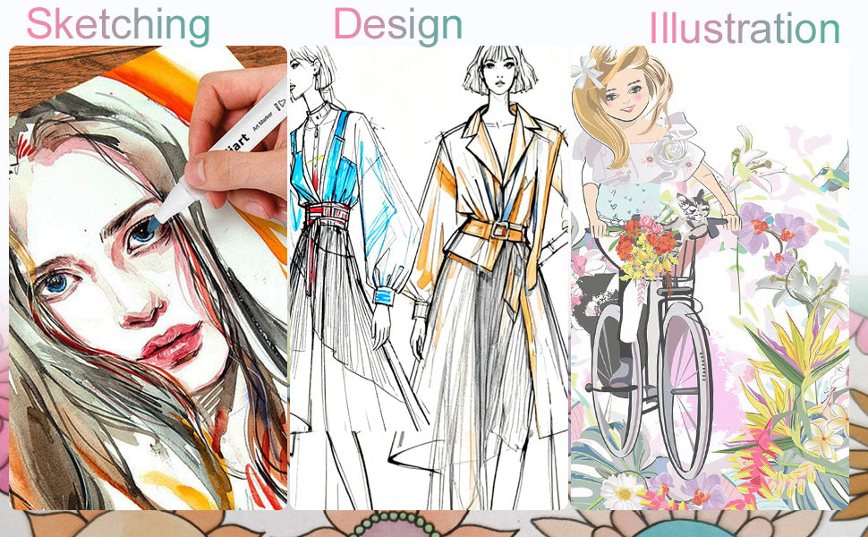 Caliart pastel alcohol markers set for coloring