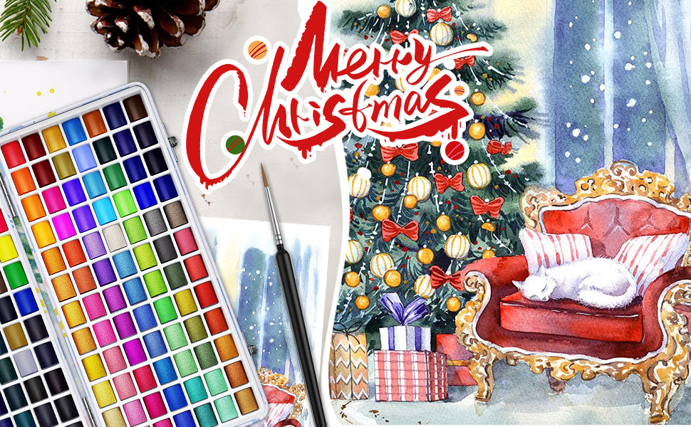 Caliart watercolor paints closeup
