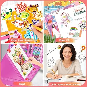 Caliart 238-piece art supplies contents