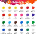 Caliart 24-Color Acrylic Paint Set with Brushes
