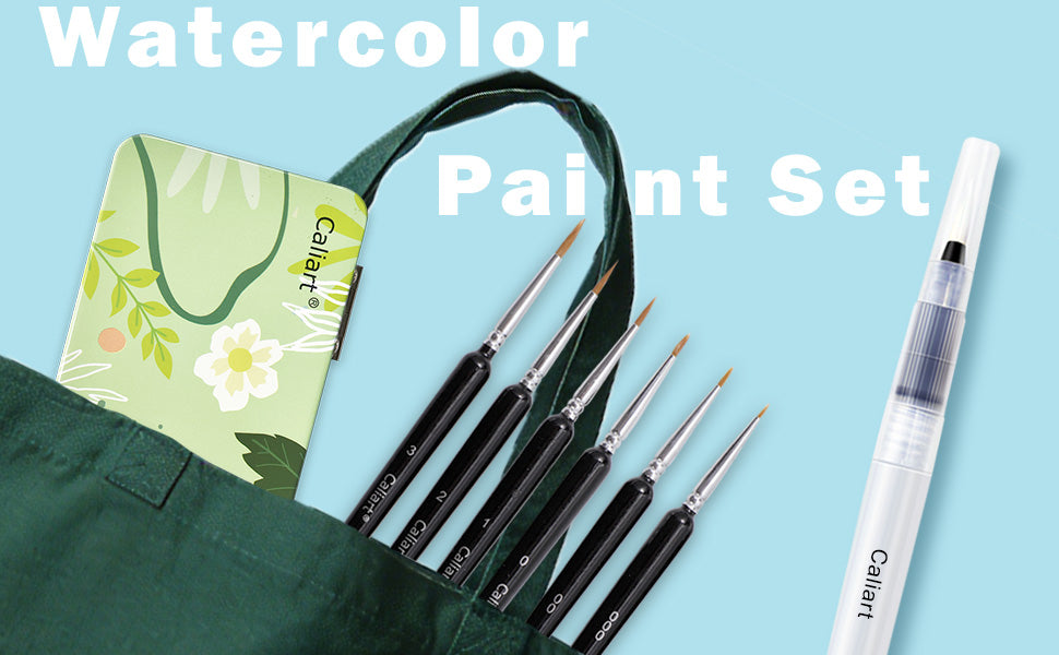 Caliart 50-color watercolor travel kit