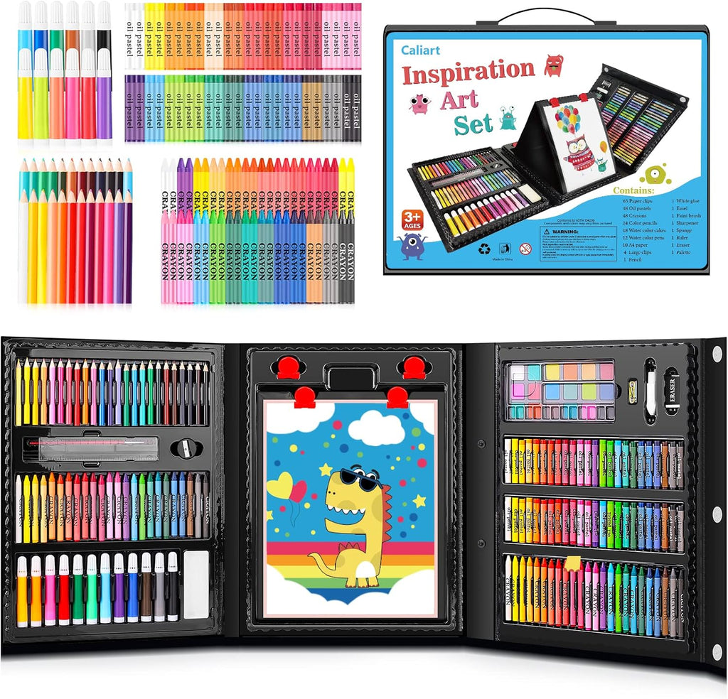 Caliart Art Supplies, 238 Pack Deluxe Art Set Painting Coloring Drawing Kit for Adults Artists