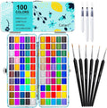 Caliart 100-Color Watercolor Paint Set with Brush