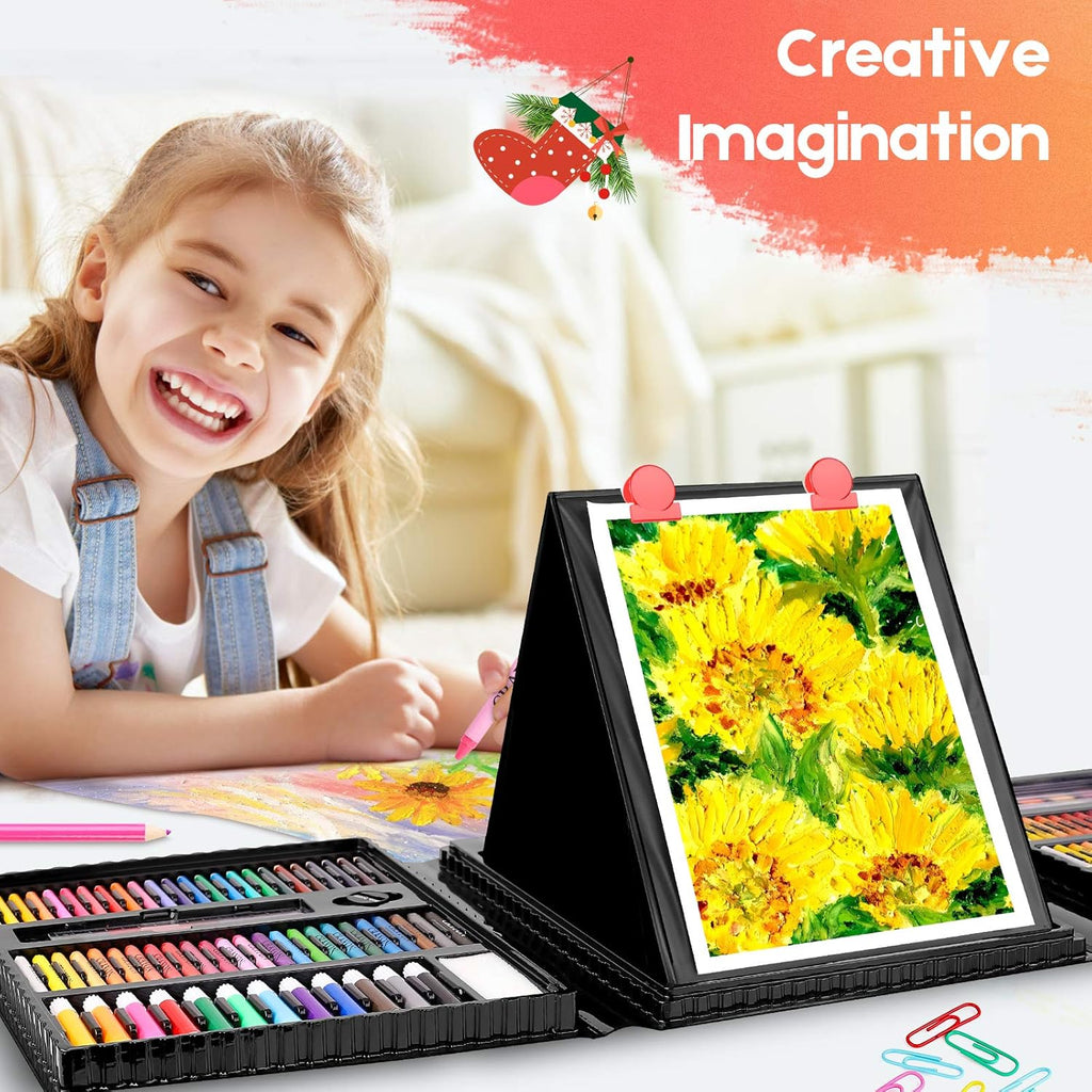 Caliart Art Supplies, 238 Pack Deluxe Art Set Painting Coloring Drawing Kit for Adults Artists