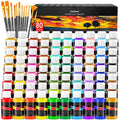 Caliart 80-Color Acrylic Paint Set with 12 Brushes