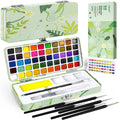 Caliart Watercolor Paint Set, 50 Colors Portable Water Color Palette Kit with Detail Paint Brush, Art Supplies Gifts for Adult Professional Artist Painting Coloring