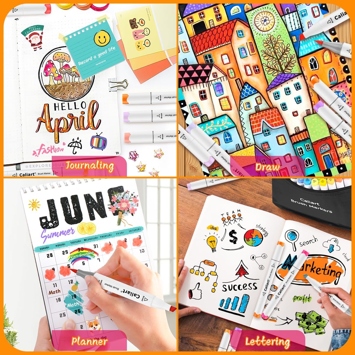 Caliart marker bundle for illustration, sketching and lettering