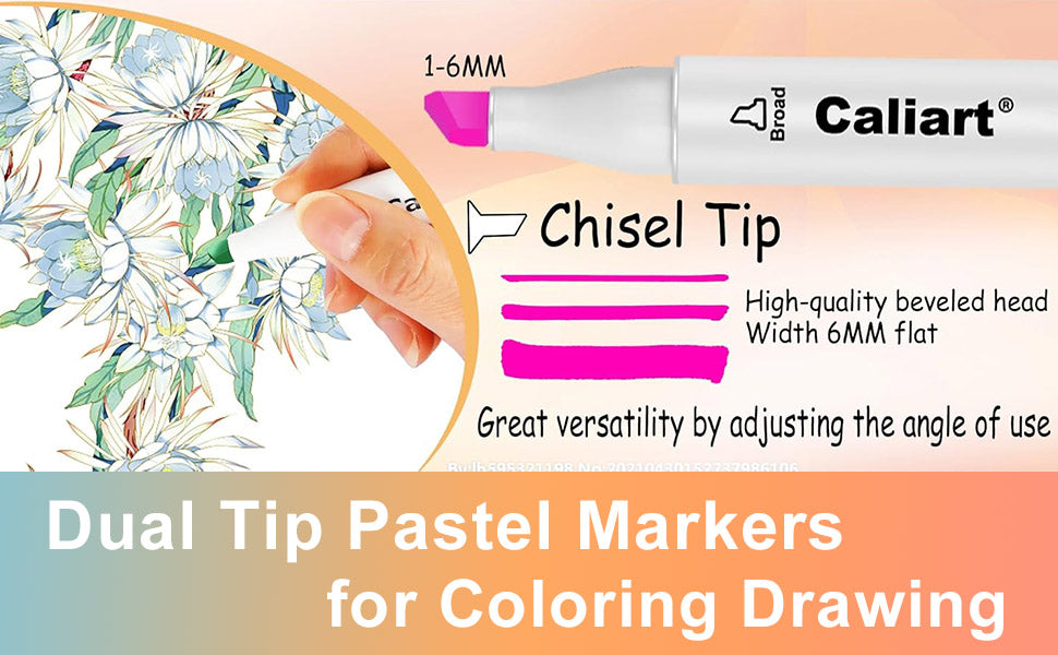 Caliart pastel alcohol markers chisel tip