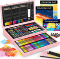 Caliart Art Supplies Kit, 153-Pack Deluxe Drawing Art Set Painting Coloring | 2 A4 Sketch Pads, Coloring Book, Colored Pencils, Crayons, Crafts Gifts for Artists Teen Girls Boys Kids Adults