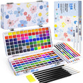 Caliart Watercolor Paint Set, 168 Colors Portable Water Color Palette Kit with Detail Paint Brush, Art Supplies Watercolor Painting Kit Drawing Gifts for Adults Beginners Professional Artists
