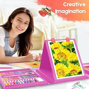 Caliart art set packed in wooden gift box