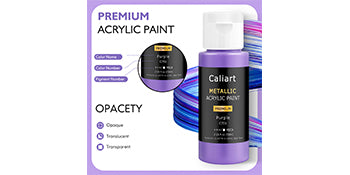 Caliart acrylic paint bottle cap and label details