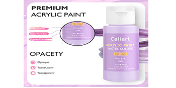 Caliart acrylic paint bottle cap label
