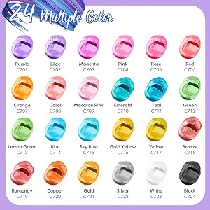 Caliart 24-color metallic acrylic paint colors