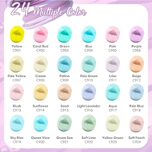 Caliart 24-color pastel acrylic paint colors