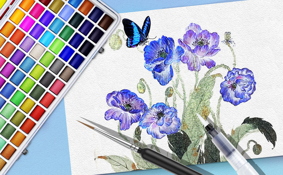 Caliart 168-color watercolor palette